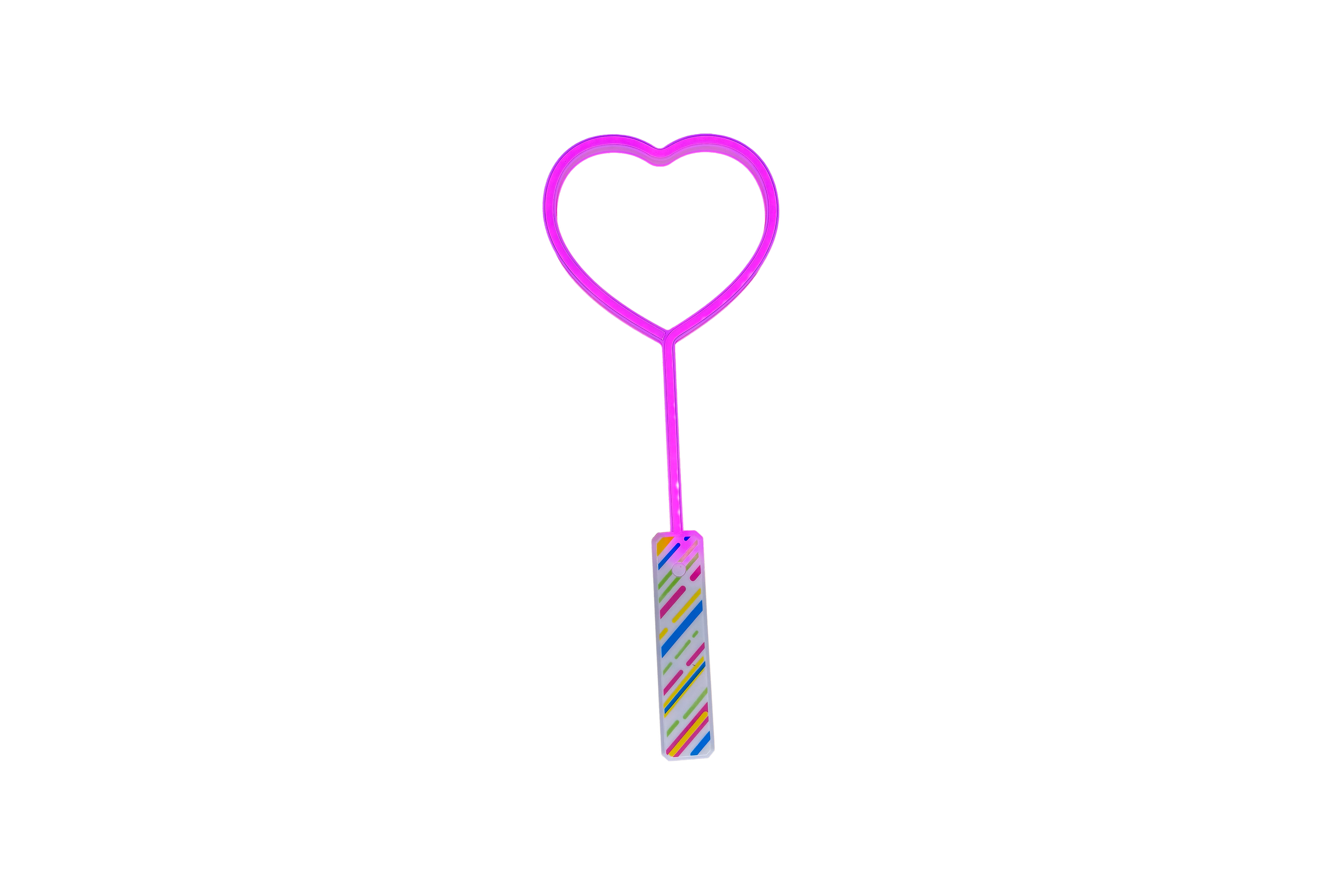 Pink Neon Light Up Heart Wand